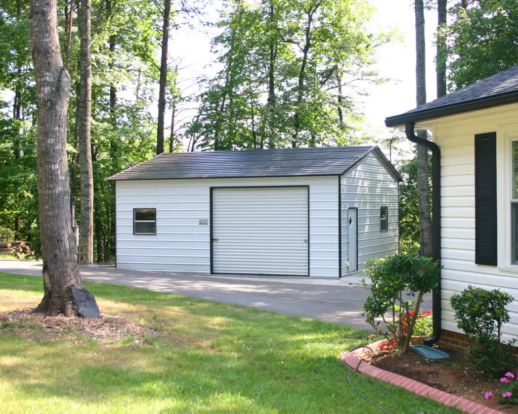 Attractive one car residential garage