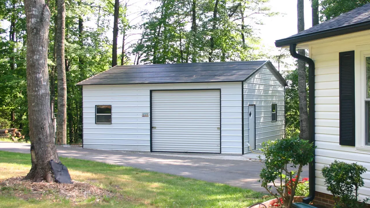 Attractive one car residential garage